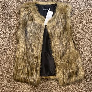 Faux fur vest